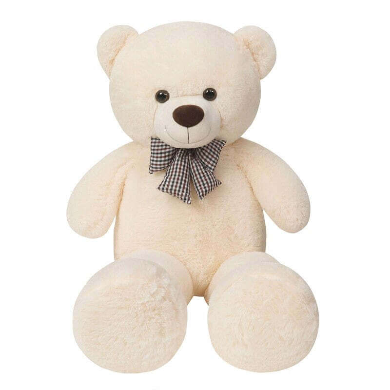 Gros ours en peluche blanc en peluche 150cm (petit ours inclus) - jouets  ours en